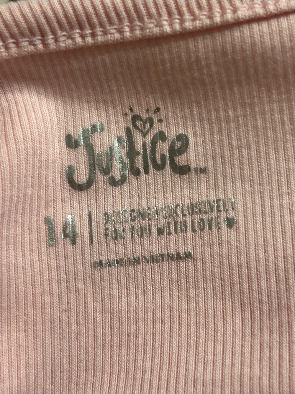 Girls Justice Pink Lace-Trim Camisole Tank